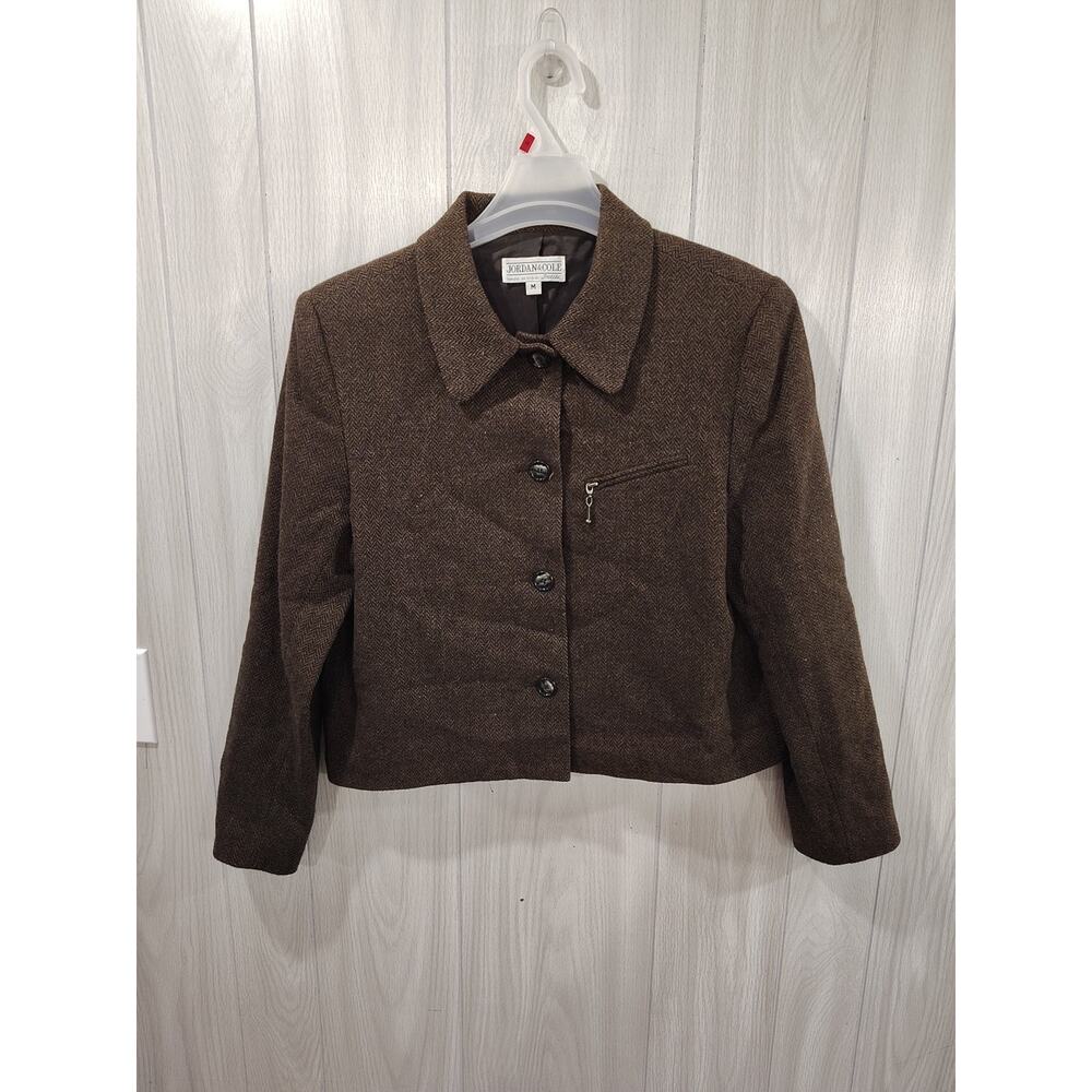 Jordan And Cole Made In USA Brown Peacoat Size M Petite Office Business